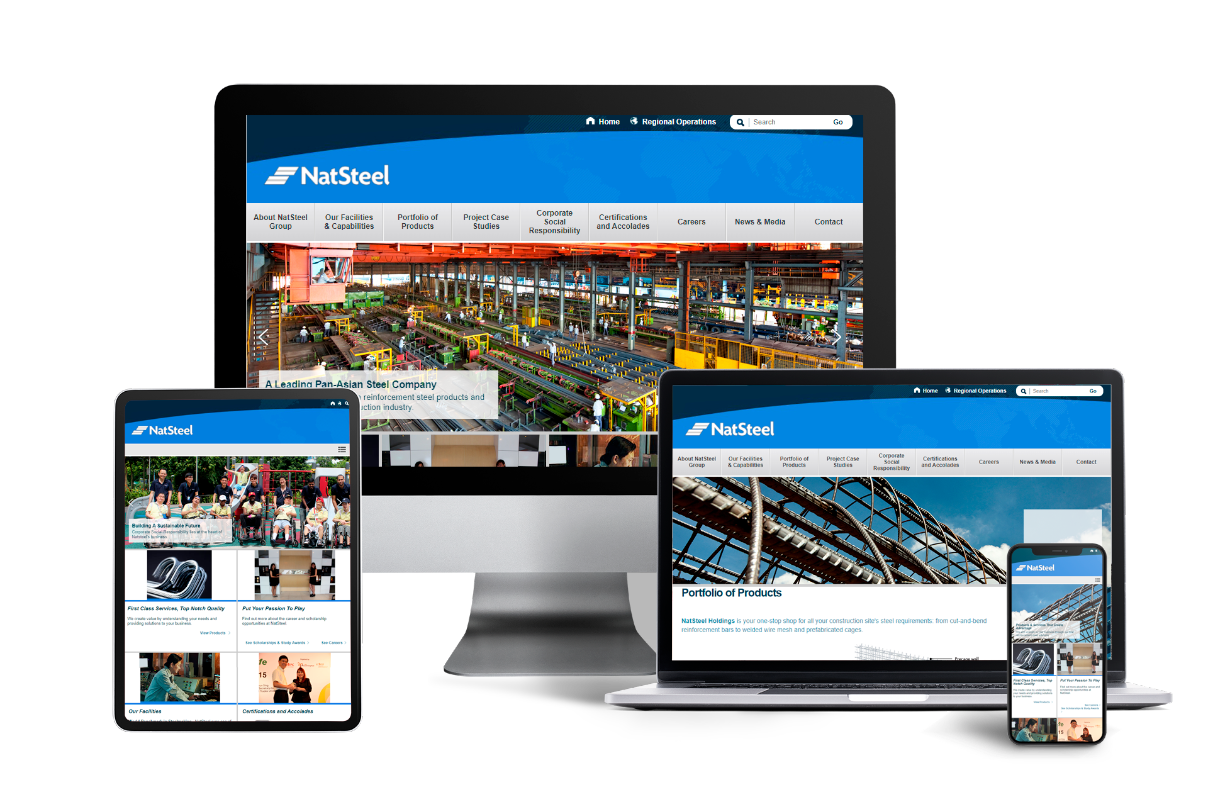 Responsive Design of NatSteel Website